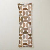 MCM Semicircles Browns+Cream-Muster Seitenschläferkissen (Rückseite (Vertikal))