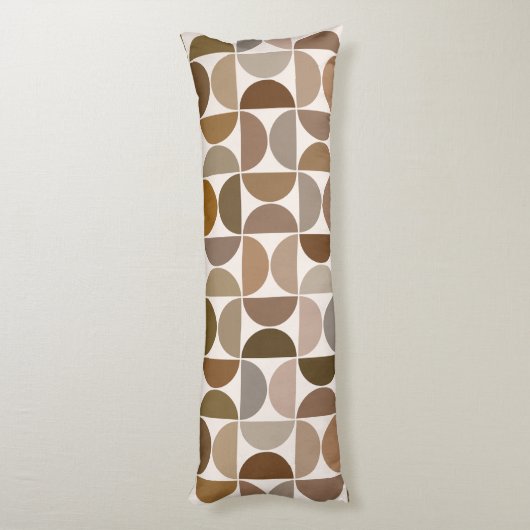 MCM Semicircles Browns+Cream-Muster Seitenschläferkissen (Rückseite (Vertikal))