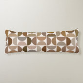 MCM Semicircles Browns+Cream-Muster Seitenschläferkissen (Vorderseite)