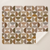 MCM Semicircles Browns+Cream-Muster Sherpadecke (Vorderseite (Horizontal))