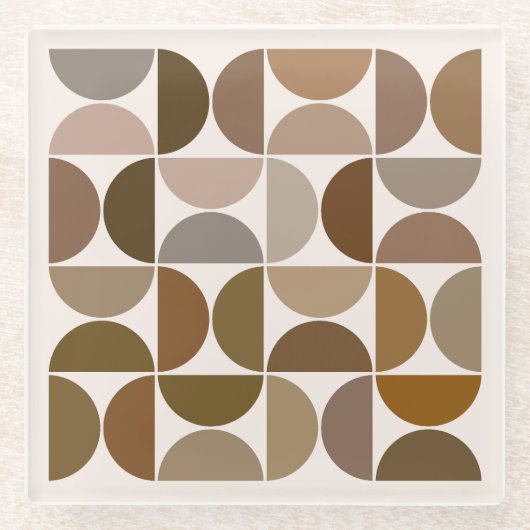 MCM Semicles Browns+Cream Big Pattern Glasuntersetzer (Vorderseite)