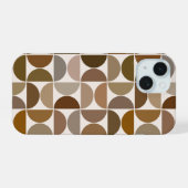 MCM Semicles Browns+Cream Big Pattern iPhone 15 Hülle (Rückseite (Horizontal))