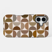 MCM Semicles Browns+Cream Big Pattern iPhone 16 Hülle (Rückseite (Horizontal))
