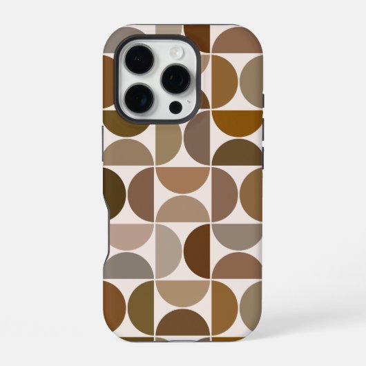 MCM Semicles Browns+Cream Big Pattern iPhone Hülle (Rückseite)