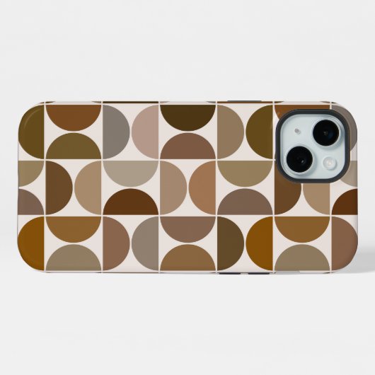 MCM Semicles Browns+Cream Big Pattern iPhone Hülle (Rückseite (Horizontal))