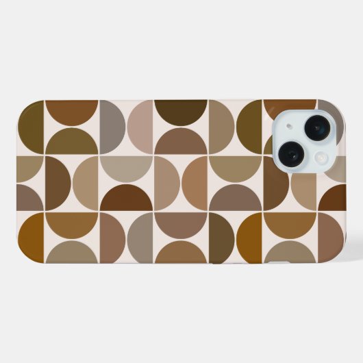 MCM Semicles Browns+Cream Big Pattern iPhone Hülle (Rückseite (Horizontal))