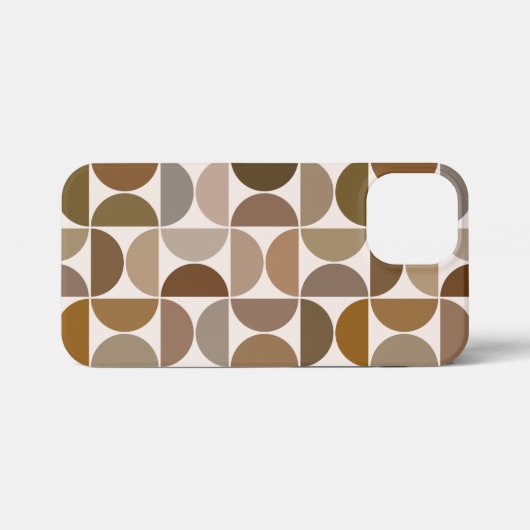 MCM Semicles Browns+Cream Big Pattern iPhone Hülle (Rückseite (Horizontal))