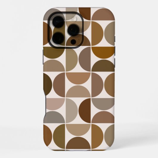 MCM Semicles Browns+Cream Big Pattern iPhone Hülle (Rückseite)