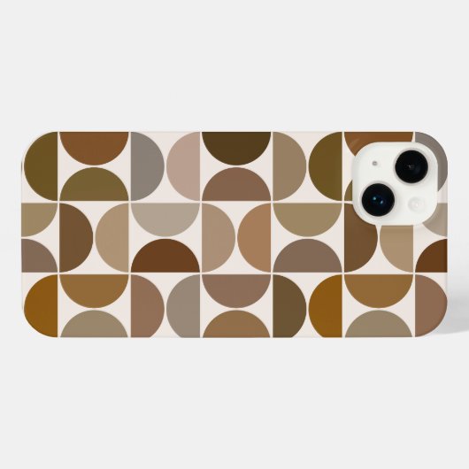 MCM Semicles Browns+Cream Big Pattern iPhone Hülle (Rückseite (Horizontal))