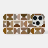 MCM Semicles Browns+Cream Big Pattern iPhone Hülle (Rückseite (Horizontal))