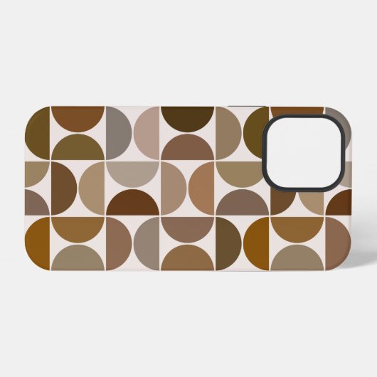 MCM Semicles Browns+Cream Big Pattern iPhone Hülle (Rückseite (Horizontal))