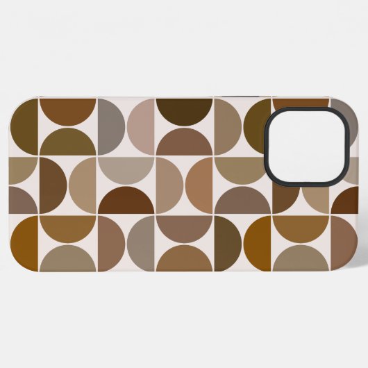 MCM Semicles Browns+Cream Big Pattern iPhone Hülle (Rückseite (Horizontal))