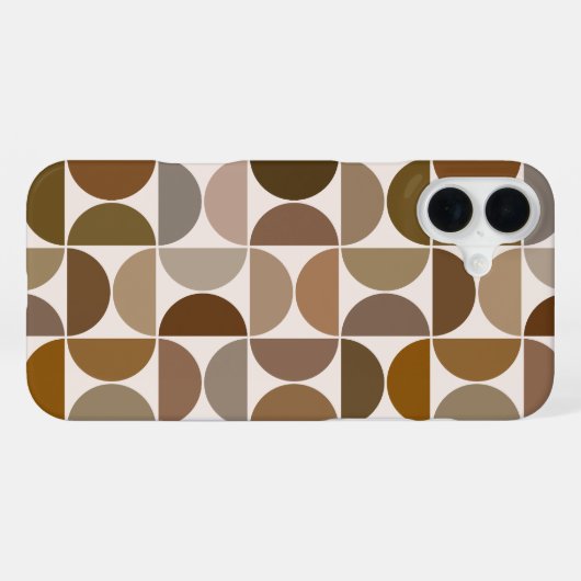 MCM Semicles Browns+Cream Big Pattern iPhone Hülle (Rückseite (Horizontal))