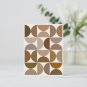 MCM simuliert Braunen und Cremes Postkarte (Stehend Vorderseite)