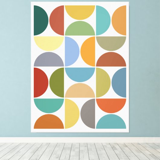 MCM simuliert Farbe auf Creme Leinwanddruck (Insitu (Holzboden))