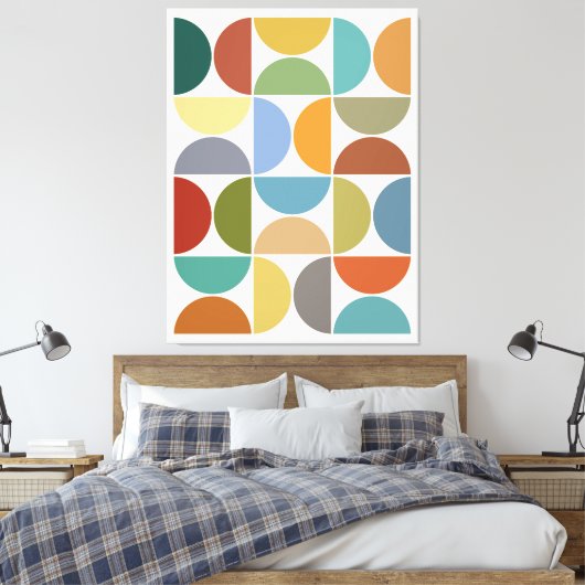 MCM simuliert Farbe auf Creme Leinwanddruck (Insitu (Schlafzimmer))