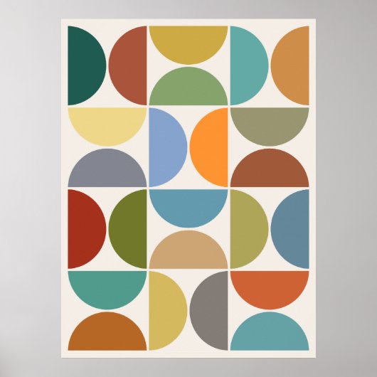 MCM simuliert Farbe auf Creme Poster (Vorne)