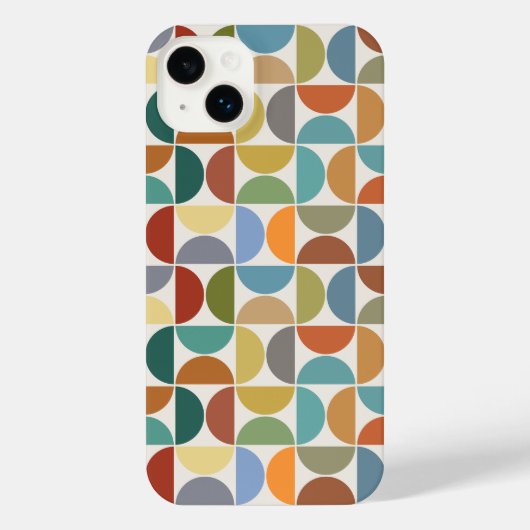 MCM simuliert Musterfarbe auf Creme iPhone Hülle (Rückseite)