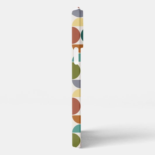 MCM simuliert Musterfarbe auf Creme iPhone Hülle (Rechte Seite)