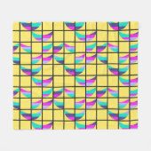 MCM Tic-Tac-Toe Fleecedecke (Vorderseite (Horizontal))