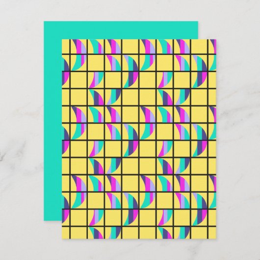 MCM Tic-Tac-Toe Mitteilungskarte (Vorne/Hinten)