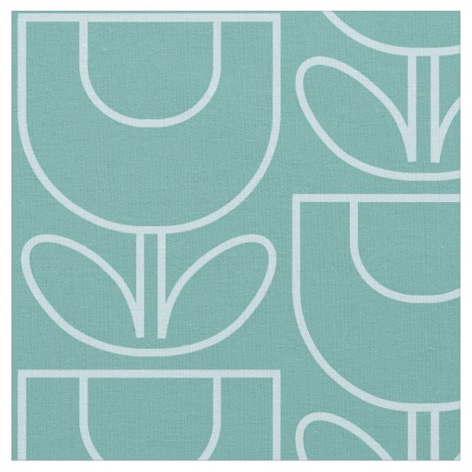 Mcm-Tulpe-Aqua Stoff (Nahaufnahme)