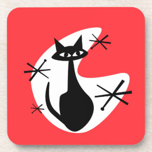 MCM Untersetzer Atomzeitalter Kitty Boomerang Ster