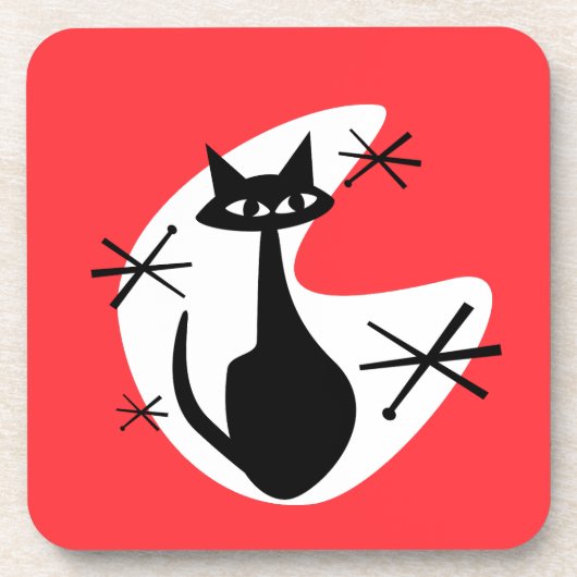 MCM Untersetzer Atomzeitalter Kitty Boomerang Ster (Vorderseite)