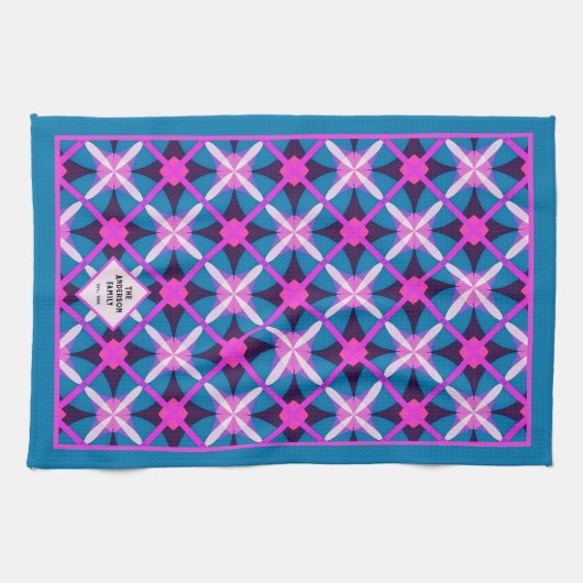 MCM Vibranntes Retro Diamond-Musterteppich Geschirrtuch (Horizontal)