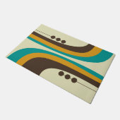 MCM WELCOME MAT - Aquamarin, braun und orange Fußmatte (Schrägansicht)
