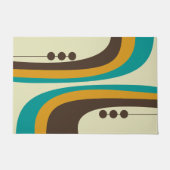 MCM WELCOME MAT - Aquamarin, braun und orange Fußmatte (Vorderseite)