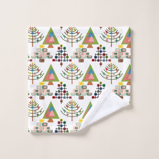 MCM Xmas Trees Badhandtuch Set (Waschlappen)