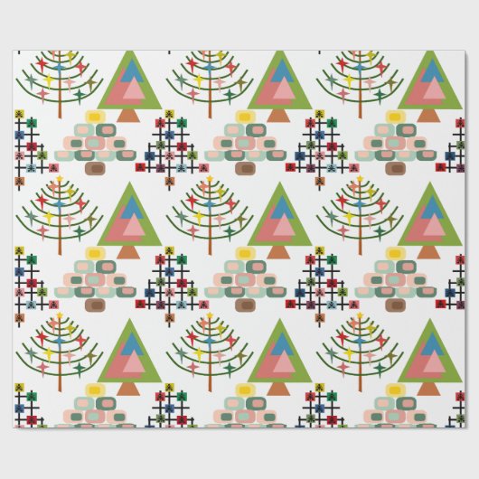 MCM Xmas Trees Geschenkpapier (Flach)