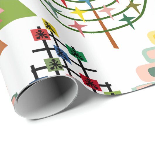 MCM Xmas Trees Geschenkpapier (Rolleneckpunkt)