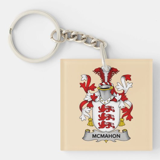 McMahon Family Coat of Arms Keychain Schlüsselanhänger (Vorderseite)