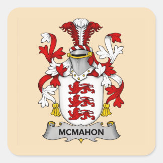 McMahon Family Coat of Arms Square Sticker