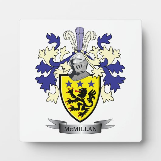 McMillan-Familienwappen-Wappen Fotoplatte (Vorderseite)