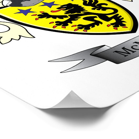 McMillan-Familienwappen-Wappen Poster (Ecke)