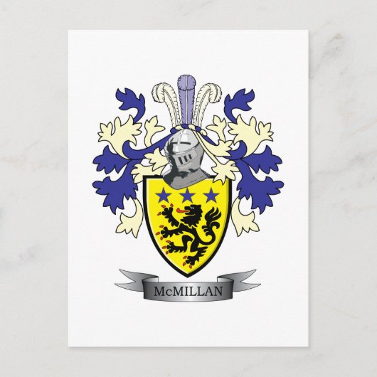McMillan-Familienwappen-Wappen Postkarte (Vorderseite)