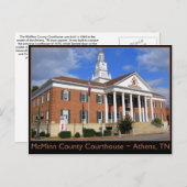 McMinn Landkreis Courthouse - Athen, TN Postkarte (Vorne/Hinten)
