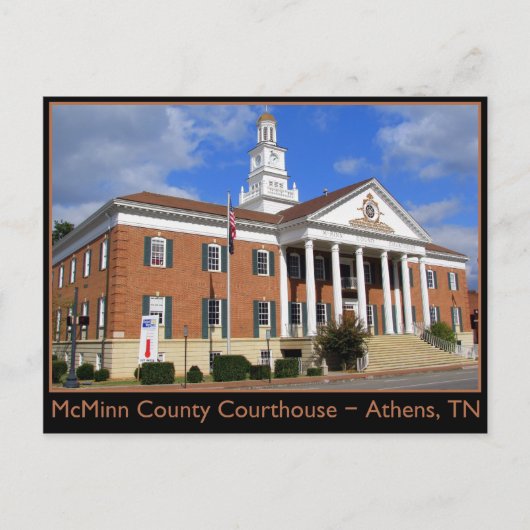 McMinn Landkreis Courthouse - Athen, TN Postkarte (Vorderseite)