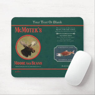 McMotek-Etikett für Elch und Bohnen Mousepad