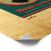 McMotek-Etikett für Elch und Bohnen Poster (Ecke)