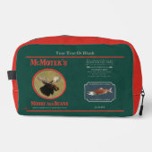 McMotek-Etikett für Elch und Bohnen Waschbeutel (Vorderseite)
