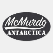 McMurdo, Antarktis-Aufkleber Ovaler Aufkleber (Vorderseite)