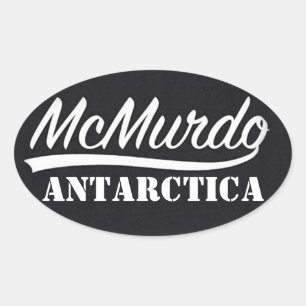 McMurdo, Antarktis-Aufkleber Ovaler Aufkleber