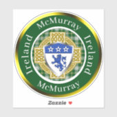 McMurray Shield & Celtic Cross Personalisiert Aufkleber (Blatt)