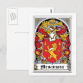Mcnamara-Familienwappen Postkarte (Vorne/Hinten)