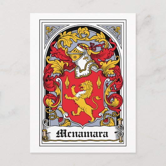 Mcnamara-Familienwappen Postkarte (Vorderseite)