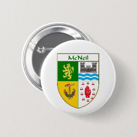 McNeil Wappen/Familienwappen Button (Vorne & Hinten)